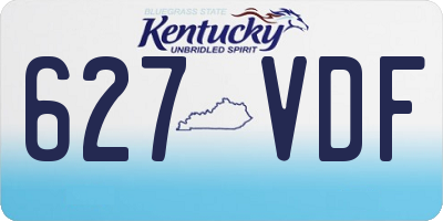 KY license plate 627VDF
