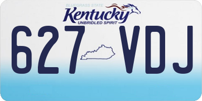 KY license plate 627VDJ