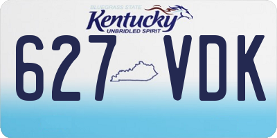 KY license plate 627VDK