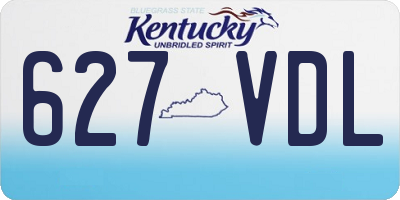 KY license plate 627VDL