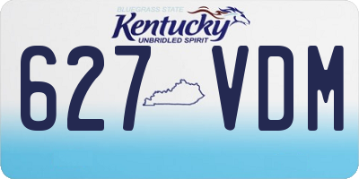 KY license plate 627VDM