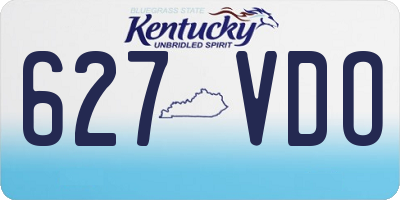 KY license plate 627VDO