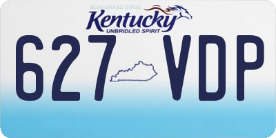 KY license plate 627VDP