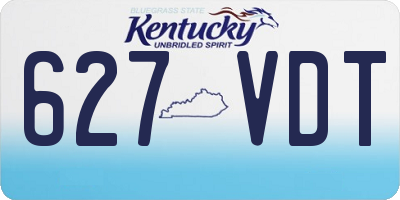 KY license plate 627VDT