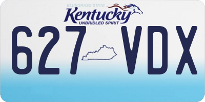 KY license plate 627VDX