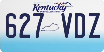 KY license plate 627VDZ