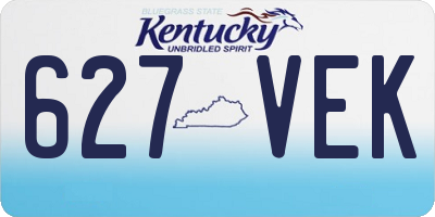 KY license plate 627VEK