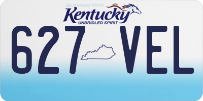 KY license plate 627VEL