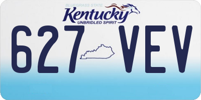 KY license plate 627VEV