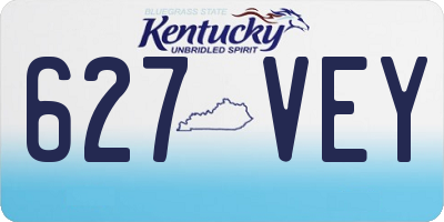 KY license plate 627VEY