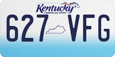 KY license plate 627VFG