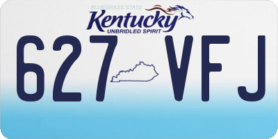 KY license plate 627VFJ