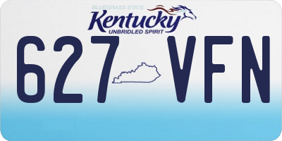 KY license plate 627VFN