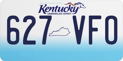 KY license plate 627VFO