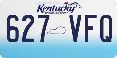 KY license plate 627VFQ