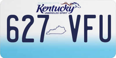 KY license plate 627VFU