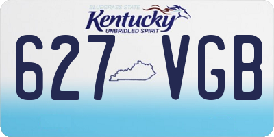KY license plate 627VGB