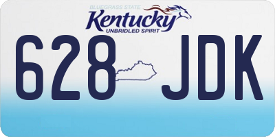 KY license plate 628JDK
