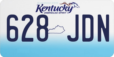 KY license plate 628JDN