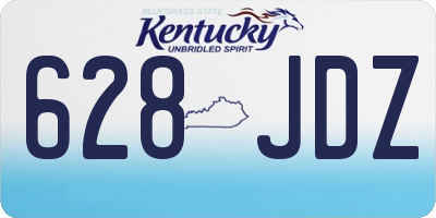KY license plate 628JDZ