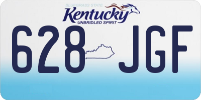 KY license plate 628JGF