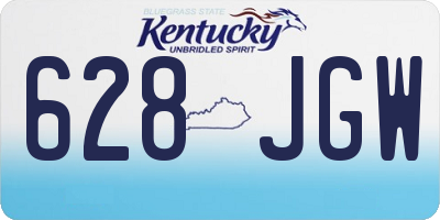 KY license plate 628JGW