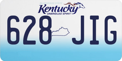 KY license plate 628JIG