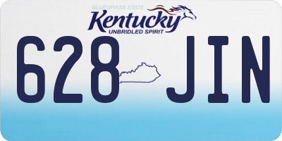 KY license plate 628JIN