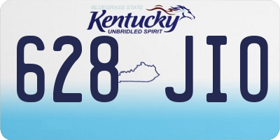 KY license plate 628JIO