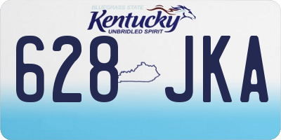 KY license plate 628JKA