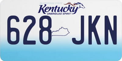 KY license plate 628JKN