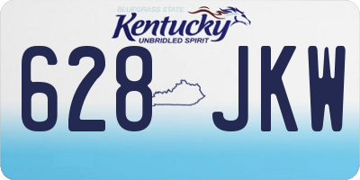 KY license plate 628JKW
