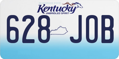 KY license plate 628JOB