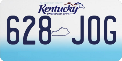 KY license plate 628JOG