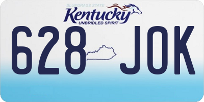 KY license plate 628JOK