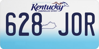 KY license plate 628JOR