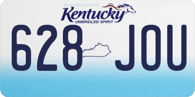 KY license plate 628JOU
