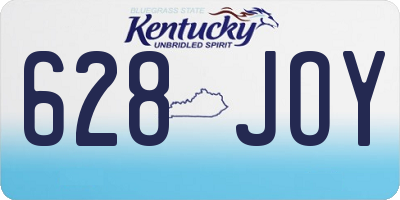 KY license plate 628JOY