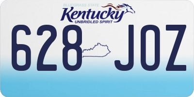 KY license plate 628JOZ