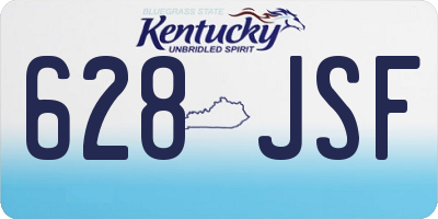 KY license plate 628JSF