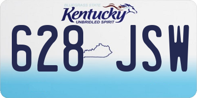 KY license plate 628JSW