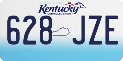 KY license plate 628JZE
