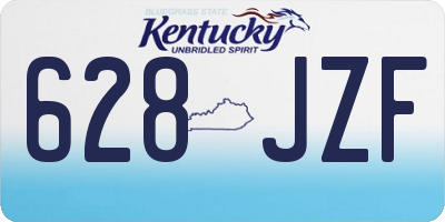 KY license plate 628JZF