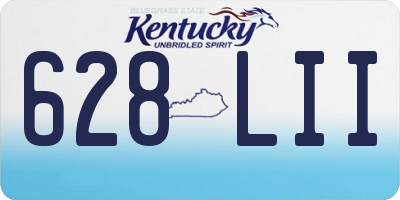 KY license plate 628LII