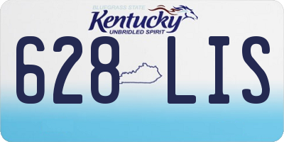 KY license plate 628LIS