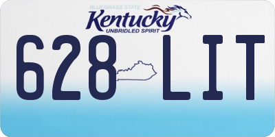 KY license plate 628LIT