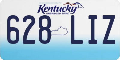 KY license plate 628LIZ