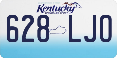 KY license plate 628LJO