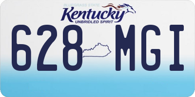 KY license plate 628MGI