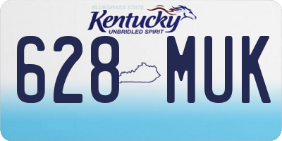 KY license plate 628MUK
